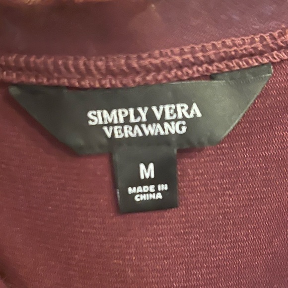 Simply Vera by Vera Wang Velvet Crinkled Midi Dress Whimsigoth Purple Sz Medium - Picture 11 of 12